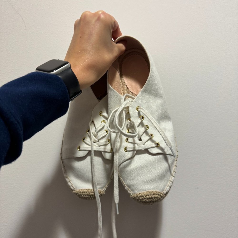 J. Crew Canvas Espadrille Sneakers, Size 9